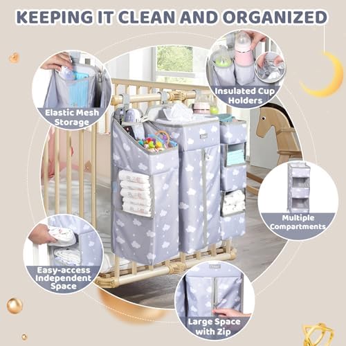 Orzbow 3-in-1 Hanging Diaper Caddy Organizer - Image 3