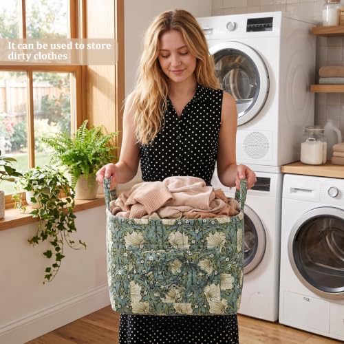 Floral Fabric Storage Basket Car Interior Storage Basket Underwear Sundries - Image 4