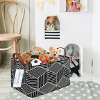 Rectangular Collapsible Storage Basket Nursery Organizer Black diamond - Image 7