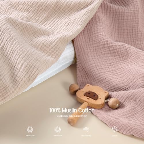 lulumoon Muslin Fitted Bassinet Sheet: Compatible - Image 4