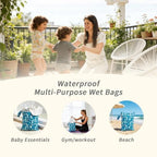 Happy Flute 3 Set Wet Bag Storage Bag Zipper Waterproof Washable - Image 4