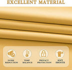 DONREN 2 Panels Gold Yellow Curtain Valances - Image 3