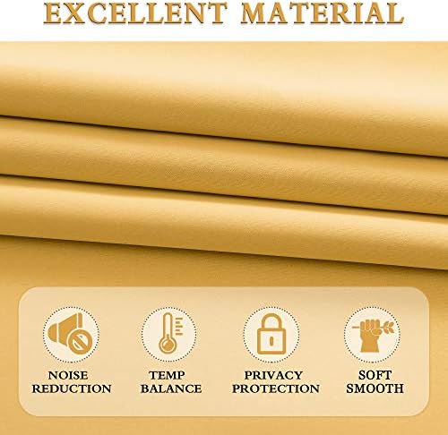 DONREN Gold Yellow Curtain Valances - Image 3