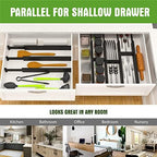 ANTOWIN Bamboo Drawer Dividers Organizers, Expandable Drawer Separators Splitter - Image 5
