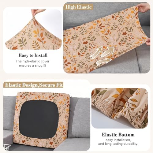 8Pcs Patio Cushion Covers Stretch Outdoor Furniture Protector Slipcovers - Image 5