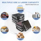 Clear Zippered Plastic Clothes Storage Bags, 6 Pack - Image 4