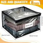 Plastic Storage Bags with Easy-Glide Zipper, Durable Clear Vinyl Zippered - Image 2