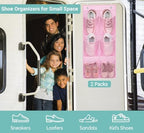 KIMBORA 2 Packs Narrow Kids Over the Door/Wall Shoe Organizer Small Baby - Image 2
