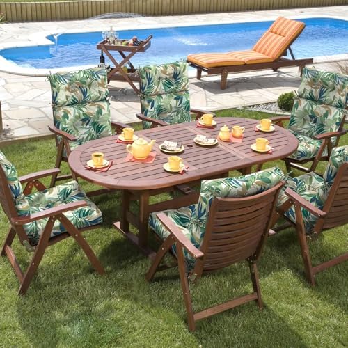 DYTXIII Outdoor High Back Chair Cushions Set of 2, Water Repellent Tufted - Image 7