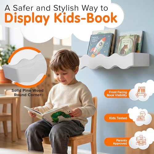 Ovalo Nursery Book Shelves Set of 2 - Image 4