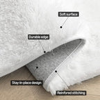 Amazon Basics Fluffy Washable Round Area Rug, Circle Shaggy Carpet - Image 3