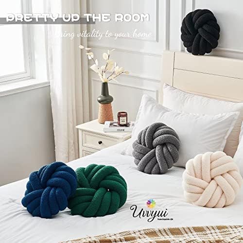 Uvvyui Knot Pillows, 14 Inch Decorative Throw Pillows Round Pillows Cushion - Image 5