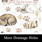 Bathtub Mat Non Slip 26.8x15.1In, Cats Paws Bath Mat - Image 2