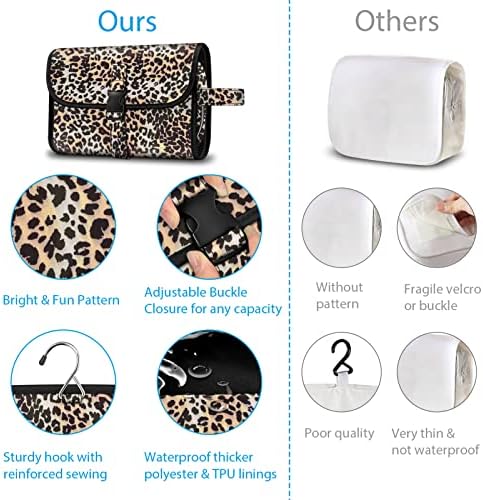 FINTIE Hanging Toiletry Bag Portable Travel Cosmetic Makeup Organizer - Image 4