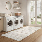 Nakagishi Boho 2x6 Runner Rug Machine Washable Rugs Non Slip Beige/Brown - Image 6