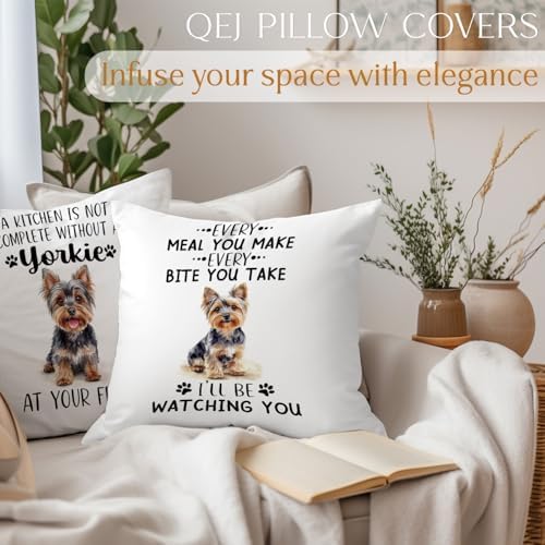 Funny Yorkie Dog Pillow Cover 18x18, Yorkie Gifts - Image 3