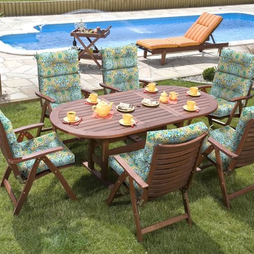 DYTXIII Outdoor High Back Chair Cushions Set of 2, Water Repellent Tufted - Image 7