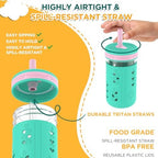 Tronco 12 oz Glass Sippy Cup for Kids & Toddlers | Mason Jar Smoothie Cups - Image 3