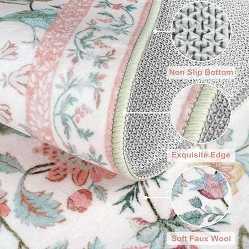 Rugalia Floral Washable 6x9 Area Rugs - Image 2