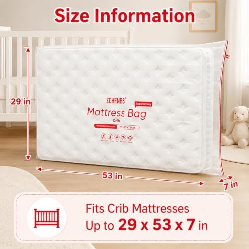ZCHENBS® - Crib Mattress Bags for Moving, Waterproof Mattress Storage Bag - Image 2