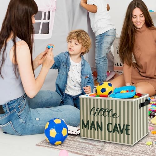 Little Man Cave Boys Storage Bins Box - Image 2