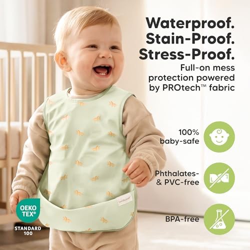 KeaBabies Waterproof Bibs for Baby Girl, 2-pk Lightweight - Image 4
