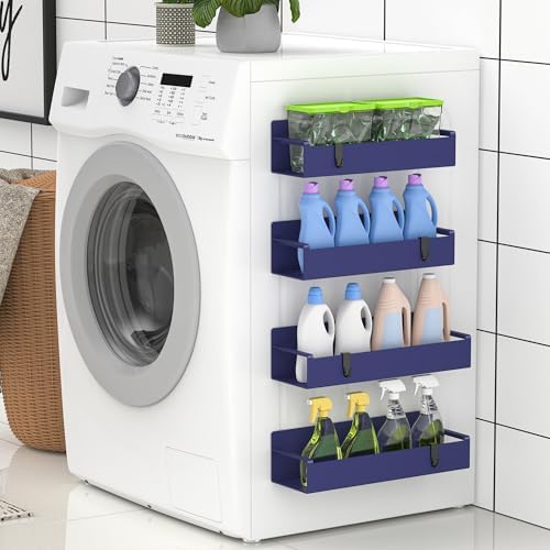 HuggieGems 4 Pack Dark Blue Magnetic Spice Rack Organizer - Image 6