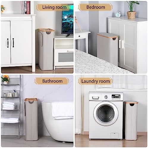 65L Slim Laundry Hamper, Narrow Laundry Basket - Image 6