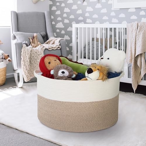 MEGASKET Large Rope Storage Basket, Cotton Rope Basket - Image 6