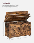VASAGLE Storage Chest with 2 Safety Hinges, 15.7 x 31.5 x 18.1 Inche - Image 3