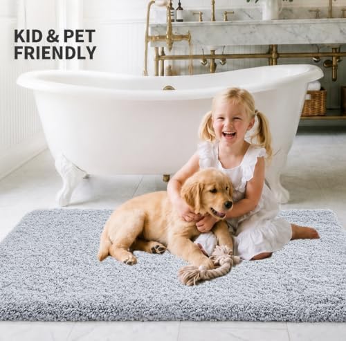ILANGO Bathroom Rugs 60" × 24", Extra Soft Absorbent Microfiber Bath Rugs - Image 2