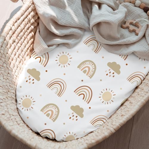 Baby Bassinet Sheets Girl Boy, 3 Pack Fitted Bassinet Sheet - Image 5