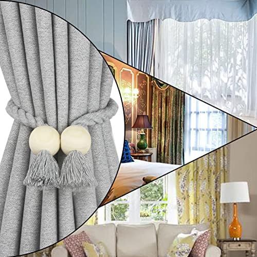 Magnetic Curtain Tiebacks Decorative Tie Back Drapes Holdbacks Nieffeiy - Image 6