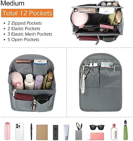 Surblue Backpack Organizer Insert Liner Hanging Travel Rucksack Purse and - Image 3