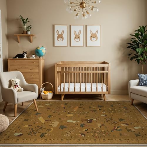 BESBLEE 8X10 Area Rug for Living Room, Animal Washable Non Slip - Image 4
