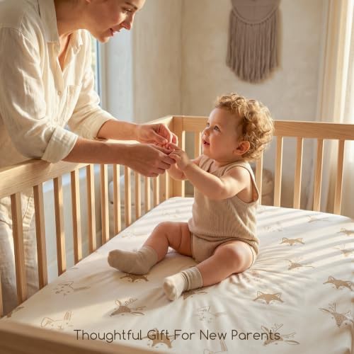 Pack and Play Mattress Sheets Fitted, 3 Pack Mini Crib Sheets - Image 7
