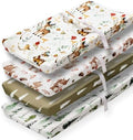 4 Pack Changing Pad Covers Woodland Forest Animals Wood Neutral Unisex Fitted by Jola%27s+House