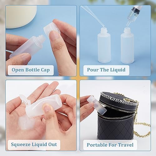 BENECREAT 10 Pack 12ml Small Plastic Flip Cap Sample Bottle Empty Refillable - Image 4
