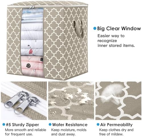 Storage Bags 6 Pack 100L Clothes Organization and Storage Containers - Image 2