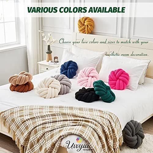 Uvvyui Knot Pillows, 14 Inch Decorative Throw Pillows Round Pillows Cushion - Image 6