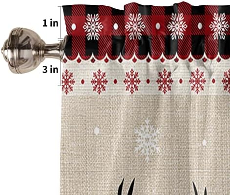 Farmhouse Christmas Valance Kitchen Curtains - Image 5