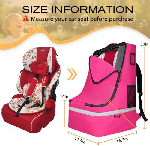 LARIPOP Car Seat Travel Bag for Airplane, Universal Gate Check Car Seat Bag - Image 2