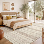 Nakagishi Boho 8x10 Area Rug Living Room Rugs Machine Washable Brown - Image 6