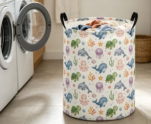 Kids Laundry Basket Ocean Hamper - Image 3