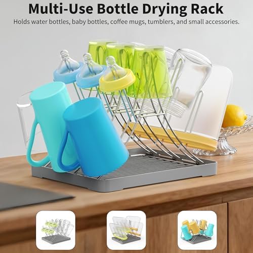 Baby Bottle Drying Rack, Space Saving Bottle Drying Tree Rack - Image 2
