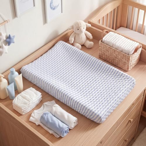 Smoothnovelty 3 Pcs Stripe Baby Changing Pad Covers, Changing Table Cover - Image 5
