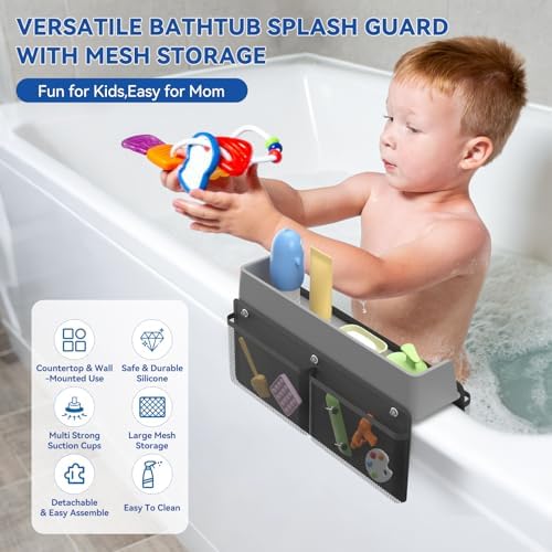 Silicone Bathtub Splash Guard 2-Pack - Image 3