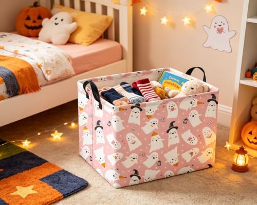 Rectangular Halloween Basket for Boys and Girls Kids Trick or Treat Pumpkin - Image 6