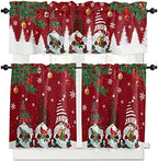 Christmas Gnomes Kitchen Curtains and Valances Set by VandarllinHomeKitchenDecor