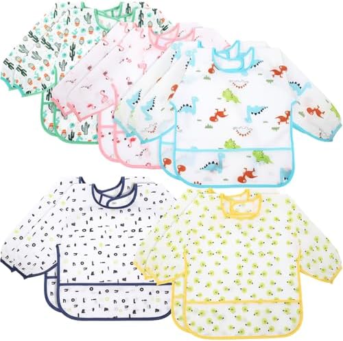 Tarpop Long Sleeve Bibs, Infant Smocks Bulk by Tarpop